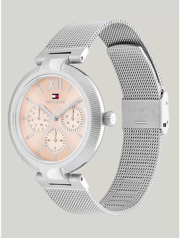 36MM Multifunction Steel Mesh Watch