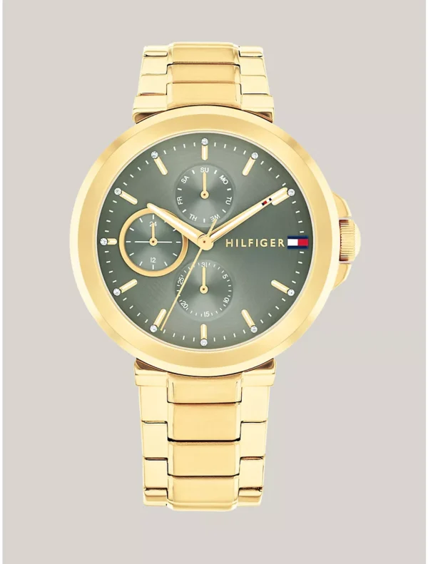 38MM Gold-Tone Multifunction Watch