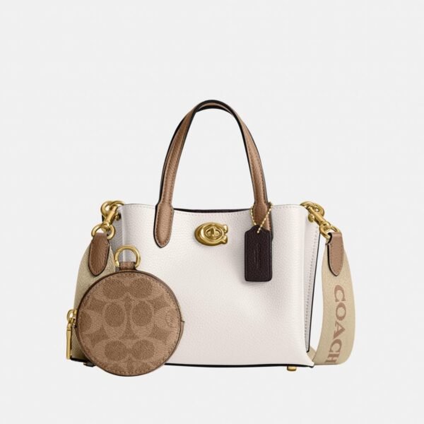 Coach Willow Tote Bag 18 In Signature Canvas color chalk/multi