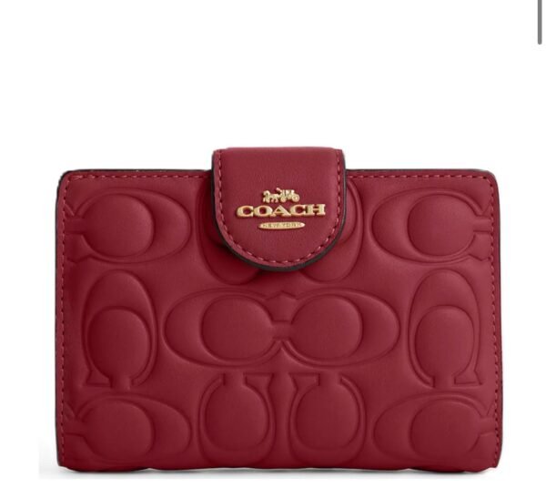 Coach Medium Corner Zip Wallet With Signature Leather