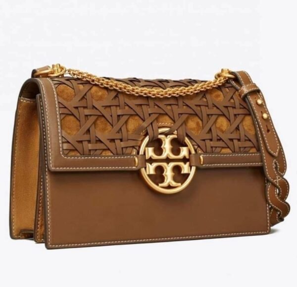 Tory Burch
Women’s Brown Miller Basket-weave Shoulder Bag
