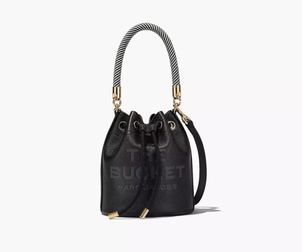 THE LEATHER BUCKET BAG MARC JACOBS BLACK