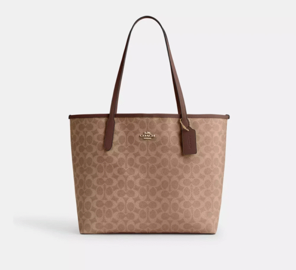 Coach City Tote Bag In Signature Canvas