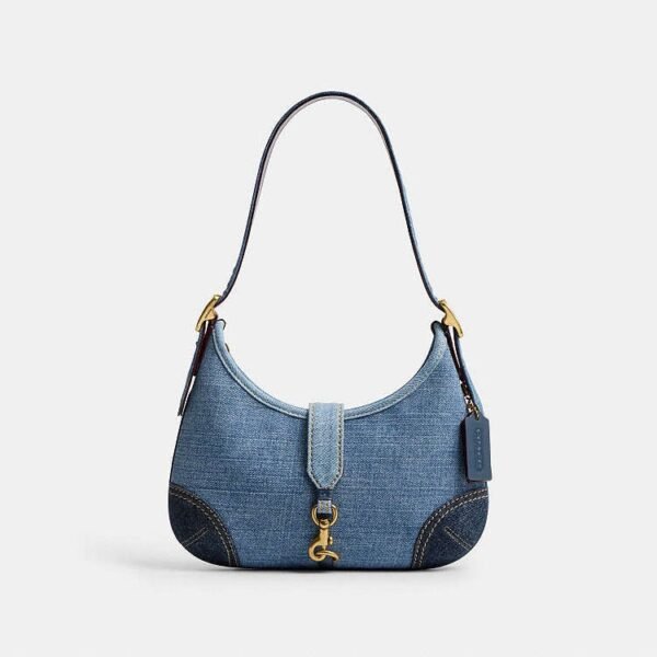 Coach Hamptons Hobo Bag With Repurposed Denim