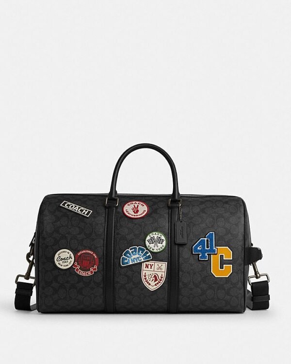 Coach VENTURER Classic Signature Canvas And Badge Handbag