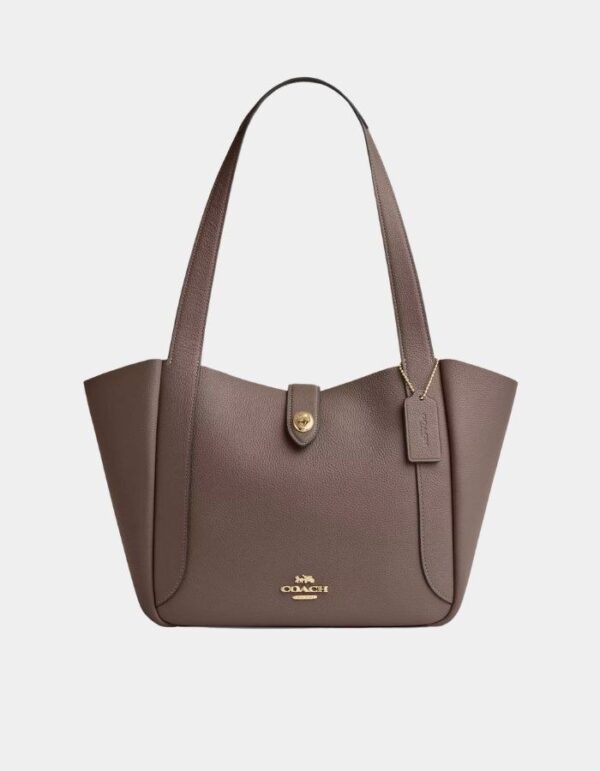 Coach Hadley Turnlock Tote Bag – Dark Stone